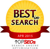 Top SEOs Canada Best in Search award - Search Engine Optimization February 2015
